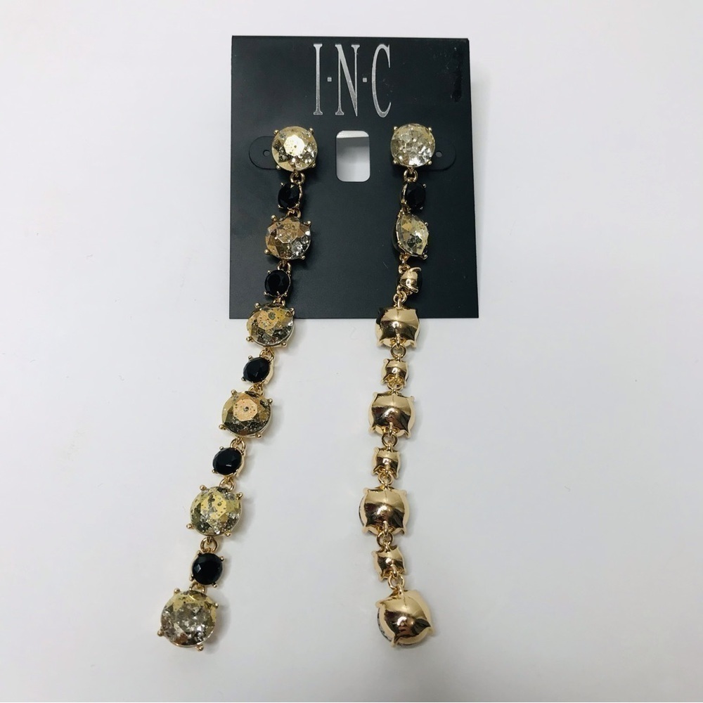2/$25 INC INTERNATIONAL CONCEPTS Gold Black Earrings